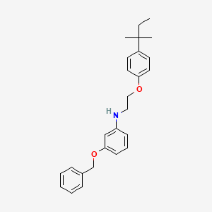 molecular formula C26H31NO2 B1385560 3-(Benzyloxy)-N-{2-[4-(tert-pentyl)phenoxy]-ethyl}aniline CAS No. 1040689-00-6
