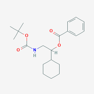 1-Cyclohexyl-2-({[(1,1-dimethylethyl)oxy]carbonyl}amino)ethyl benzoate