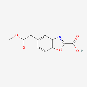 5-(2-Methoxy-2-oxoethyl)-1,3-benzoxazole-2-carboxylic acid