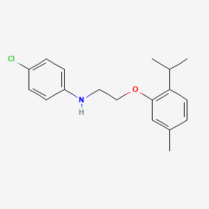 molecular formula C18H22ClNO B1385570 4-Chloro-N-[2-(2-isopropyl-5-methylphenoxy)ethyl]-aniline CAS No. 1040694-83-4