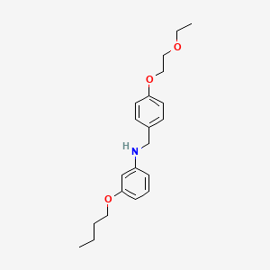 molecular formula C21H29NO3 B1385573 3-Butoxy-N-[4-(2-ethoxyethoxy)benzyl]aniline CAS No. 1040683-47-3