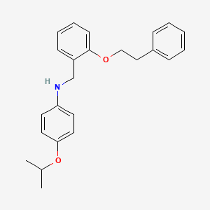 molecular formula C24H27NO2 B1385577 4-Isopropoxy-N-[2-(phenethyloxy)benzyl]aniline CAS No. 1040692-81-6