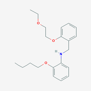molecular formula C21H29NO3 B1385581 2-Butoxy-N-[2-(2-ethoxyethoxy)benzyl]aniline CAS No. 1040689-71-1