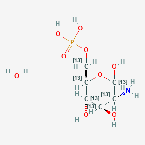 molecular formula C6H16NO9P B13855834 D-Glucosamine-13C6 6-Phosphate Hydrate 