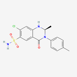 (2R)-7-chloro-2-methyl-3-(4-methylphenyl)-4-oxo-1,2-dihydroquinazoline-6-sulfonamide