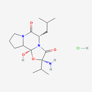 (2S,4R,7S)-4-amino-2-hydroxy-7-(2-methylpropyl)-4-propan-2-yl-3-oxa-6,9-diazatricyclo[7.3.0.02,6]dodecane-5,8-dione;hydrochloride