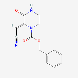 Benzyl-2-(cyanomethylene)-3-oxopiperazine-1-carboxylate