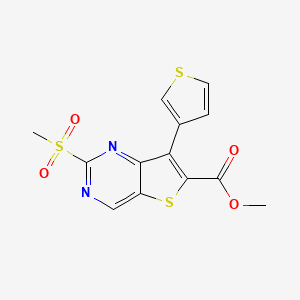 Methyl 2-methylsulfonyl-7-thiophen-3-ylthieno[3,2-d]pyrimidine-6-carboxylate