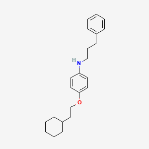 molecular formula C23H31NO B1385592 N-[4-(2-Cyclohexylethoxy)phenyl]-N-(3-phenylpropyl)amine CAS No. 1040693-20-6