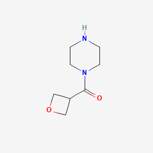 molecular formula C8H14N2O2 B13855952 Oxetan-3-yl(piperazin-1-yl)methanone 