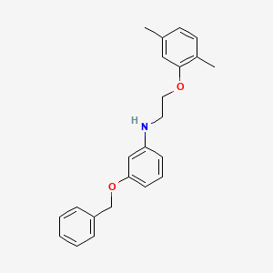 molecular formula C23H25NO2 B1385598 3-(Benzyloxy)-N-[2-(2,5-dimethylphenoxy)ethyl]-aniline CAS No. 1040688-48-9