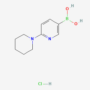 molecular formula C10H16BClN2O2 B13855982 6-(Piperidin-1-yl)pyridin-3-ylboronic Acid Hydrochloride Salt (Technical Grade) 