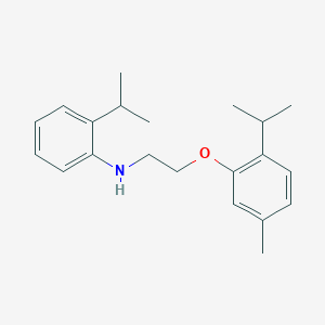 molecular formula C21H29NO B1385599 2-Isopropyl-N-[2-(2-isopropyl-5-methylphenoxy)-ethyl]aniline CAS No. 1040681-63-7