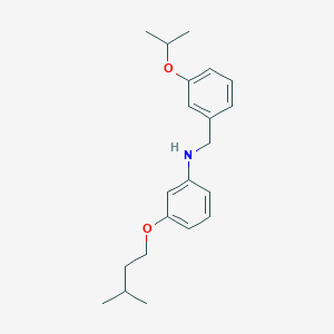 molecular formula C21H29NO2 B1385600 3-(异戊氧基)-N-(3-异丙氧基苄基)苯胺 CAS No. 1040684-78-3