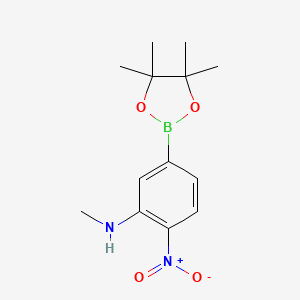 N-methyl-2-nitro-5-(4,4,5,5-tetramethyl-1,3,2-dioxaborolan-2-yl)aniline