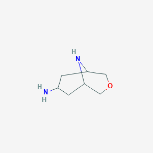 molecular formula C7H14N2O B13856025 3-Oxa-9-azabicyclo[3.3.1]nonan-7-amine 