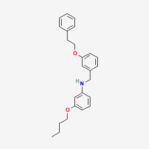 molecular formula C25H29NO2 B1385603 3-Butoxy-N-[3-(phenethyloxy)benzyl]aniline CAS No. 1040683-54-2