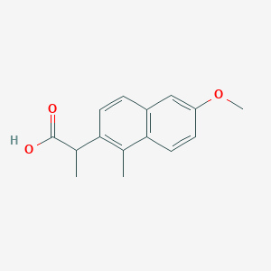 molecular formula C15H16O3 B13856049 2-(6-Methoxy-1-methylnaphthalen-2-yl)propanoic acid 