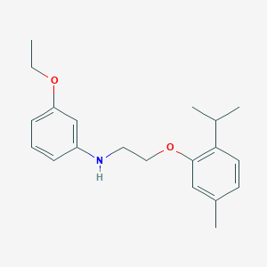 molecular formula C20H27NO2 B1385609 3-Ethoxy-N-[2-(2-isopropyl-5-methylphenoxy)ethyl]-aniline CAS No. 1040685-23-1