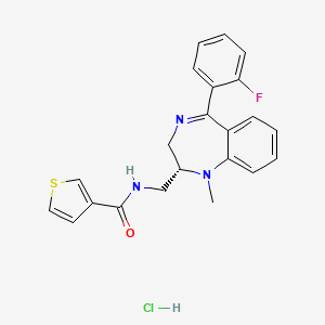 molecular formula C22H21ClFN3OS B13856096 Tifluadom hydrochloride (R)- 