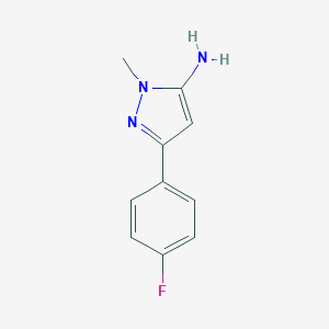 molecular formula C10H10FN3 B138561 3-(4-Fluorophenyl)-1-methyl-1H-pyrazol-5-amine CAS No. 126417-81-0