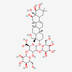 (2S,3S,5R)-6-[[(4S,6aR,6bR,8R,8aR,9R,10R,14bR)-8,9,10-trihydroxy-4,8a-bis(hydroxymethyl)-4,6a,6b,11,11,14b-hexamethyl-1,2,3,4a,5,6,7,8,9,10,12,12a,14,14a-tetradecahydropicen-3-yl]oxy]-4-hydroxy-3,5-bis[[(2S,3R,4S,5S,6R)-3,4,5-trihydroxy-6-(hydroxymethyl)oxan-2-yl]oxy]oxane-2-carboxylic acid