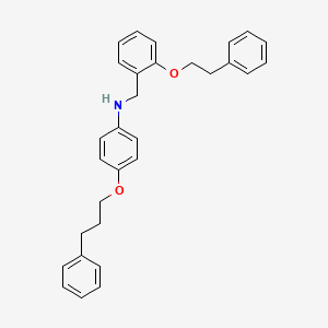 molecular formula C30H31NO2 B1385613 N-[2-(Phenethyloxy)benzyl]-4-(3-phenylpropoxy)-aniline CAS No. 1040686-93-8