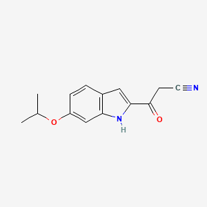 3-oxo-3-(6-propan-2-yloxy-1H-indol-2-yl)propanenitrile