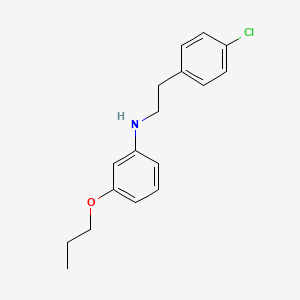 molecular formula C17H20ClNO B1385621 N-(4-Chlorophenethyl)-3-propoxyaniline CAS No. 1040683-98-4