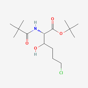 tert-butyl (2S)-6-chloro-2-(2,2-dimethylpropanoylamino)-3-hydroxyhexanoate