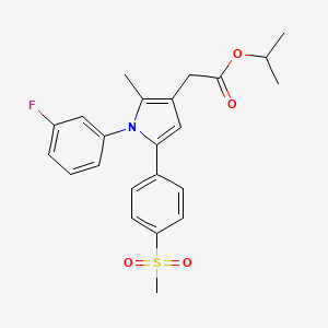 Propan-2-yl 2-[1-(3-fluorophenyl)-2-methyl-5-(4-methylsulfonylphenyl)pyrrol-3-yl]acetate