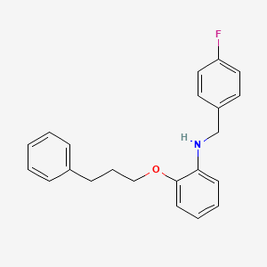 molecular formula C22H22FNO B1385641 N-(4-Fluorobenzyl)-2-(3-phenylpropoxy)aniline CAS No. 1040687-69-1
