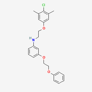 molecular formula C24H26ClNO3 B1385648 N-[2-(4-Chloro-3,5-dimethylphenoxy)ethyl]-3-(2-phenoxyethoxy)aniline CAS No. 1040685-95-7