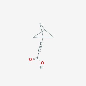 molecular formula C8H8O2 B138565 2-Propynoic acid, 3-bicyclo[1.1.1]pent-1-yl-(9CI) CAS No. 128011-03-0