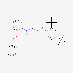 molecular formula C29H37NO2 B1385651 2-(ベンジルオキシ)-N-{2-[2,4-ジ(tert-ブチル)フェノキシ]-エチル}アニリン CAS No. 1040690-20-7