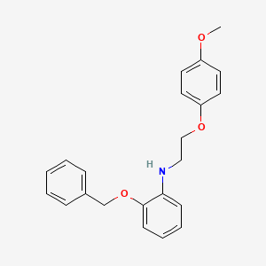 molecular formula C22H23NO3 B1385652 2-(Benzyloxy)-N-[2-(4-methoxyphenoxy)ethyl]aniline CAS No. 1040690-07-0