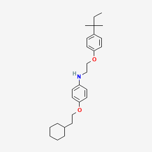 molecular formula C27H39NO2 B1385654 N-[4-(2-Cyclohexylethoxy)phenyl]-N-{2-[4-(tert-pentyl)phenoxy]ethyl}amine CAS No. 1040679-73-9