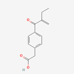 2-[4-(2-Methylidenebutanoyl)phenyl]acetic acid