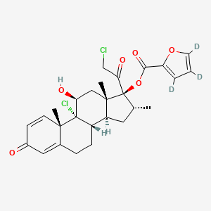 [(8S,9R,10S,11S,13S,14S,16R,17S)-9-chloro-17-(2-chloroacetyl)-11-hydroxy-10,13,16-trimethyl-3-oxo-6,7,8,11,12,14,15,16-octahydrocyclopenta[a]phenanthren-17-yl] 3,4,5-trideuteriofuran-2-carboxylate