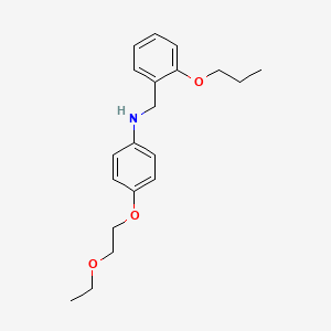 molecular formula C20H27NO3 B1385668 4-(2-Ethoxyethoxy)-N-(2-propoxybenzyl)aniline CAS No. 1040687-08-8