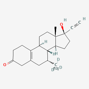 molecular formula C21H28O2 B13856698 Tibolone-13C,d3 