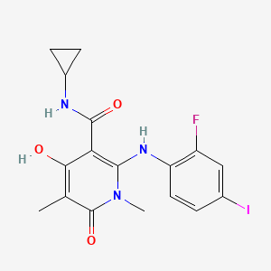 N-Cyclopropyl-2-((2-fluoro-4-iodophenyl)amino)-4-hydroxy-1,5-dimethyl-6-oxo-1,6-dihydropyridine-3-carboxamide