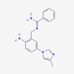 N'-[[2-amino-5-(4-methylimidazol-1-yl)phenyl]methyl]benzenecarboximidamide