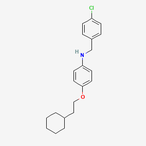 molecular formula C21H26ClNO B1385674 N-(4-Chlorobenzyl)-4-(2-cyclohexylethoxy)aniline CAS No. 1040693-12-6
