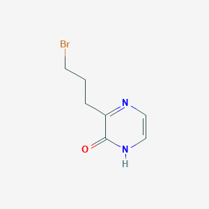 molecular formula C7H9BrN2O B13856814 3-(3-bromopropyl)-1H-pyrazin-2-one 