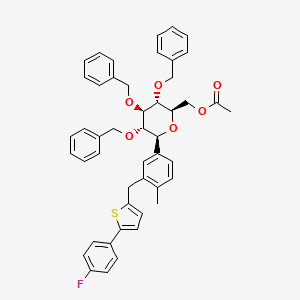 molecular formula C47H45FO6S B13856839 3,4,5-Tris(benzyloxy) Canagliflozin Acetate 