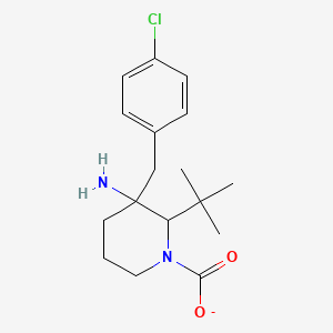 3-Amino-2-tert-butyl-3-[(4-chlorophenyl)methyl]piperidine-1-carboxylate