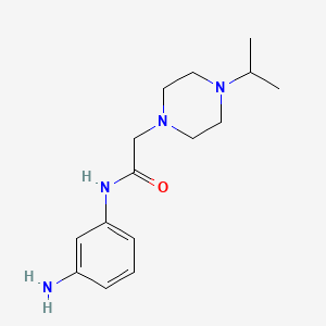 N-(3-aminophenyl)-2-(4-propan-2-ylpiperazin-1-yl)acetamide