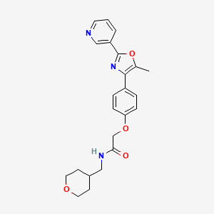 2-[4-[5-Methyl-2-(3-pyridinyl)-4-oxazolyl]phenoxy]-N-[(tetrahydro-2H-pyran-4-yl)methyl]-acetamide