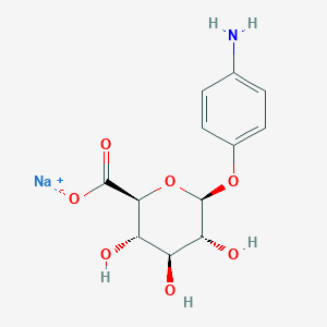 molecular formula C12H14NNaO7 B13856933 4-Aminophenyl beta-D-Glucuronide Sodium Salt 